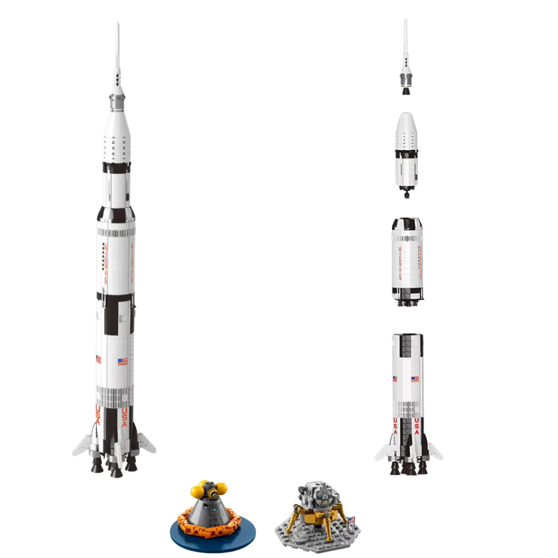 Foguete Apollo Saturno V | 602 Peças